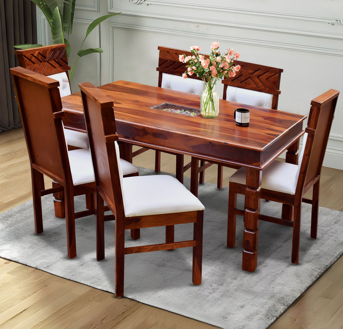 MoonWooden Solid Sheesham Dining Table