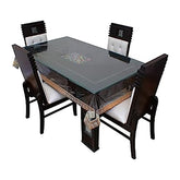 MoonWooden Sheesham Wood Dining Table 4 Seater Dining Table with Chair || Dining Table Set || Dining Room Set || Four Seater Dining Set | 4 Seater, Warm Chestnut Finish (Black)