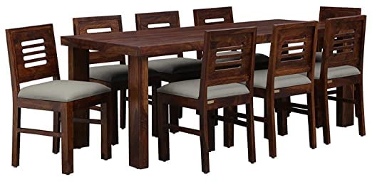 MoonWooden Solid Wood Seater Dining Table Set with Chair for Home