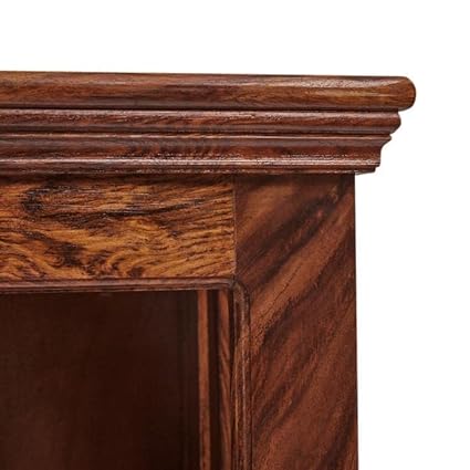 MoonWooden Solid Sheesham Wooden Bookshelf | Book Shelf Cabinet for Home & Office Living Room