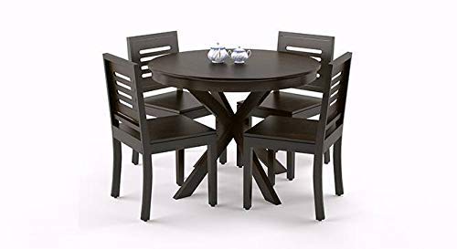 MoonWooden Sheesham Teak Wood Round Dining Table Seater with Chairs Sets Round Dining Table Seater Wooden Dining Table Seater Set Dining