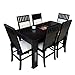 MoonWooden Sheesham Wood Dining Table || Dining Table Set || Dining Room Set (6 Seater, Dark Walnut_01)