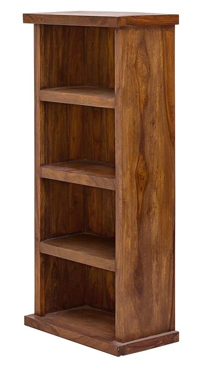 MoonWooden Solid Sheesham Wooden Bookshelf | Book Shelf Cabinet for Home & Office Living Room