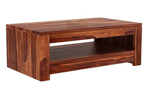 MoonWooden Wooden Coffee Table for Living Room and Office | Center Table | Tea Table | Sofa Set Center Table | Teak Finish