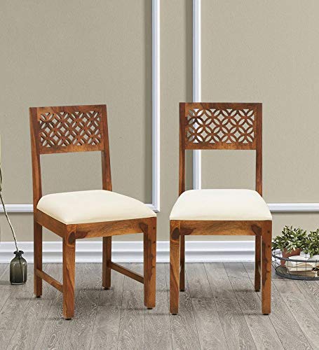 MoonWooden Solid Wood 4 Seater Dining Table Set with 4 Chair for Home & Office Furniture| Hotel & Dinner | Drawing Room Furniture |