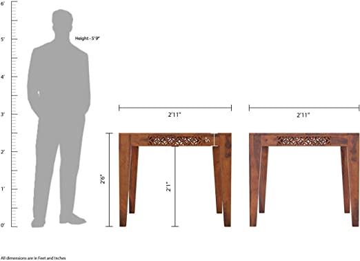 4 chair dining store table size